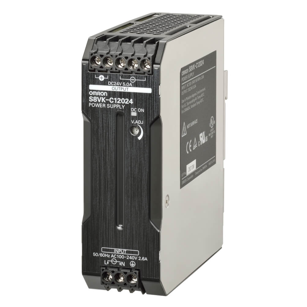 S8VK-C12024 Omron Ray Tipi Güç Kaynağı (24V DC / 5A / 120W)